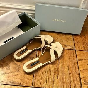 Marguax - The MX Sandal - Cream Croc Embossed - 39.5 (US 9) / Wide